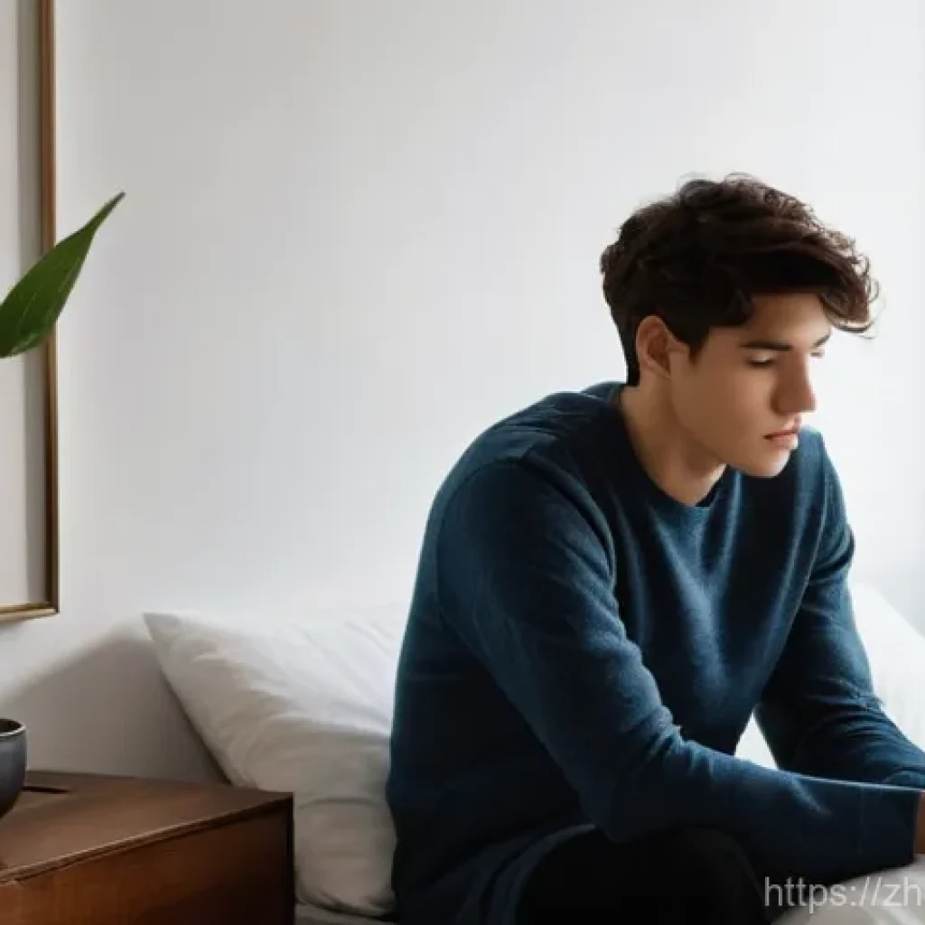 마약중독과 약물의존 - **Prompt:** A young adult, either male or female, in their late teens or early twenties, sitting ful...