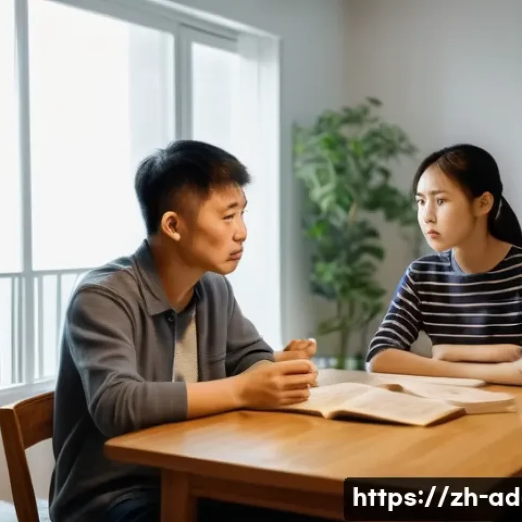 알콜 중독 자녀에 미치는 영향 - A detailed, emotionally charged family scene in a modern Chinese apartment, showing parents and teen...