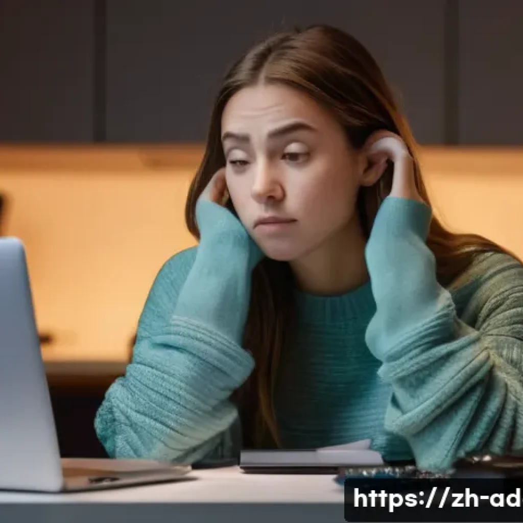 쇼핑 중독의 신체적 증상 - A young adult woman sitting at a cluttered desk surrounded by online shopping packages, looking anxi...
