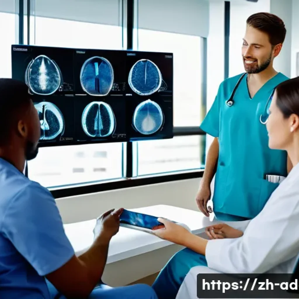 마약 중독 치료의 최신 트렌드 - A modern clinical scene showcasing a multidisciplinary addiction treatment team collaborating in a b...